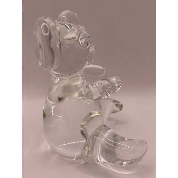 Vintage Handcrafted Art Glass Koala Bear Figurine/Paperweight- Clear Glass - Picture 6 of 9